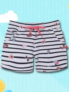 3PIN Girls Striped Outdoor with Technology Shorts