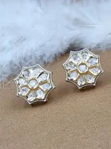 Anouk White Gold-Plated Contemporary Studs