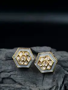 Anouk White Gold-Plated Studs Earrings
