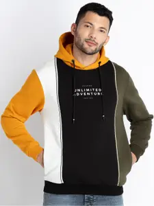 Status Quo Colourblocked Hooded Cotton Sweatshirt