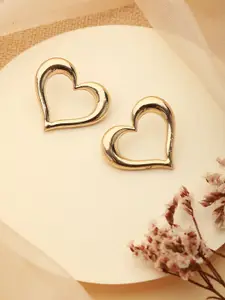 Jazz and Sizzle Gold-Plated Heart Shaped Studs
