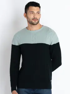 Status Quo Colourblocked Cotton Pullover Sweater
