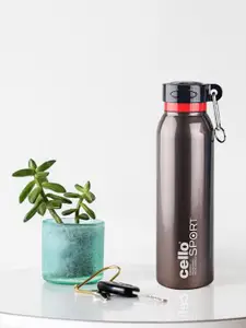 Cello Beatle Brown Stainless Steel Double Walled Water Bottle - 700 ML