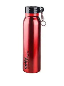 Cello Beatle Red Stainless Steel Double Walled Water Bottle - 550 ML