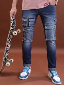 HIGHLANDER Men Blue Slim Fit Clean Look Light Fade Stretchable Jeans
