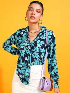 Popwings Floral Printed Relaxed Casual Shirt