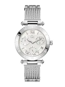 GC GUESS COLLECTION Infinity White Round Dial Women Quartz Analog Watch - Y77001L1MF