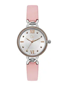 GC GUESS COLLECTION CableTwist Silver Round Dial Women Quartz Analog Watch - Y49005L1MF