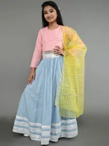 Aks Kids Girls Ready To Wear Lehenga & Blouse With Dupatta