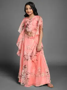 Aks Kids Girls Printed Ready To Wear Lehenga & Choli