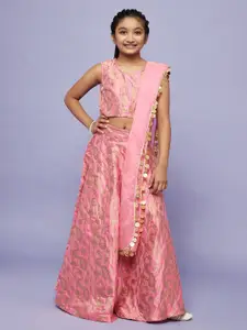 Aks Kids Girls Ready To Wear Lehenga & Blouse With Dupatta