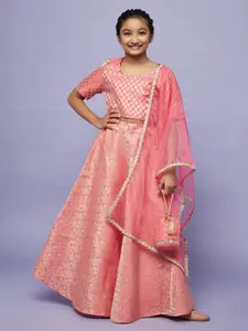 Aks Kids Girls Ready To Wear Lehenga & Blouse With Dupatta