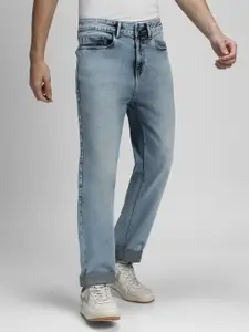 Dennis Lingo Men Mid-Rise Heavy Fade Clean Look Straight Fit Jeans