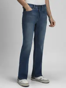 Dennis Lingo Men Low Distress Light Fade Bootcut Jeans