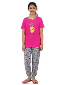 BAESD Girls Printed Pure Cotton Night suit
