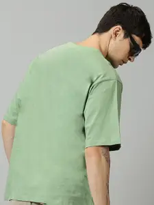 THE HOLLANDER Drop-Shoulder Sleeves Relaxed Fit Cotton T-Shirt