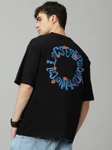 THE HOLLANDER Typography Printed Cotton T-shirt