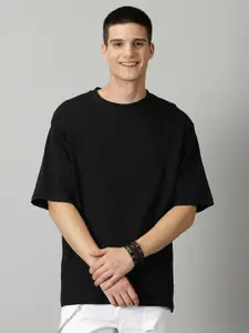THE HOLLANDER Relaxed Fit Drop-Shoulder Pure Cotton T-shirt