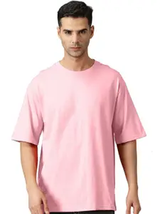 THE HOLLANDER Drop-Shoulder Sleeves Oversized Pure Cotton Longline T-shirt