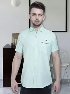 Kuons Avenue Smart Spread Collar Slim Fit Linen Casual Shirt