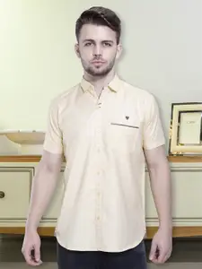 Kuons Avenue Smart Spread Collar Slim Fit Linen Casual Shirt