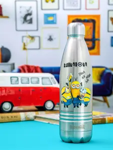 Servewell Indus Stainless Steel Minion Printed SS Vacuum Water Bottle 750 ml