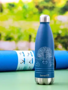 Servewell Indus Blue Printed Leak Proof Water Bottle 750 ml