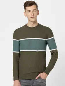 Celio Colourblocked Cotton Pullover