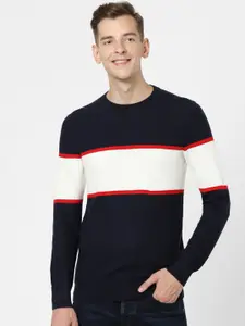 Celio Striped Cotton Pullover