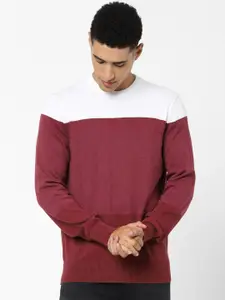 Celio Colourblocked Cotton Pullover