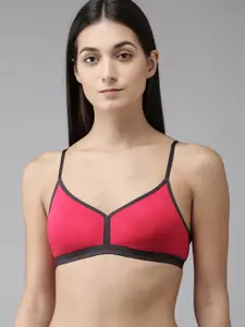 PIBU Full Coverage Non Padded Seamless Cotton Minimizer Bra With All Day Comfort