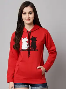 Funday Fashion Printed Hooded Fleece Sweatshirt