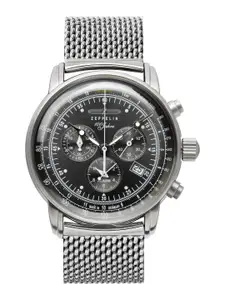 ZEPPELIN Men Textured Dial & Stainless Steel Straps Analogue Watch 7680M2