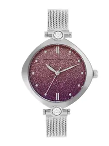 French Connection Women Embellished Dial & Stainless Steel Analogue Watch FCP45SM