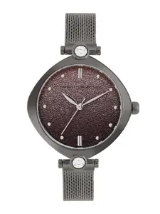 French Connection Women Embellished Dial & Stainless Steel Analogue Watch FCP45GNM