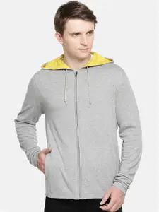 Celio Hooded Cotton Front-Open Sweaters
