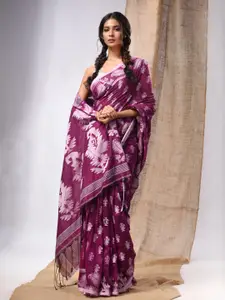 Charukriti Ethnic Motifs Woven Design Pure Cotton Saree