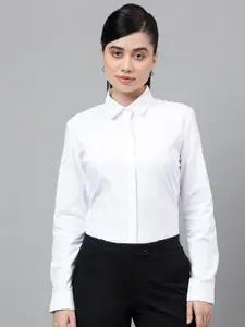 English Navy Relaxed Oxford Spread Collar Formal Shirt