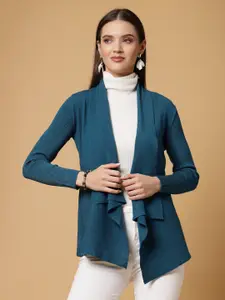 Mafadeny Long Sleeves Open Front Shrug