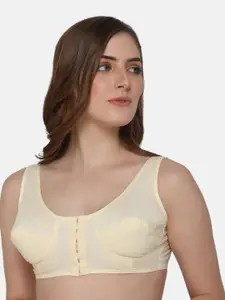 NAIDU HALL Full Coverage Front Open Cotton Bra With  All Day Comfort