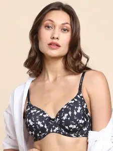 Van Heusen Floral Printed Lightly Padded T-shirt Bra With All Day Comfort