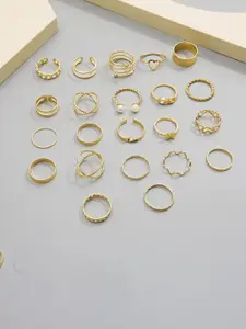 Jewels Galaxy Set Of 23 Gold-Plated Finger Rings