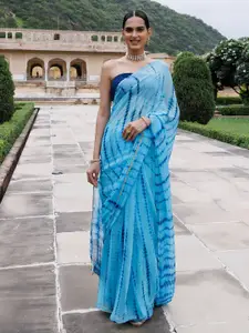 Geroo Jaipur Tie & Dye Gotta Patti Detailed Saree