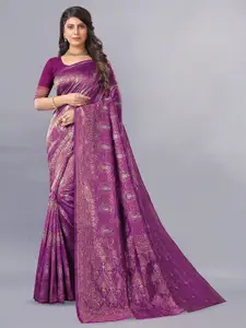 Hinayat Fashion Ethnic Motifs Woven Design Zari Banarasi Saree