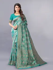 Hinayat Fashion Ethnic Motifs Woven Designed Zari Detailed Banarasi Saree