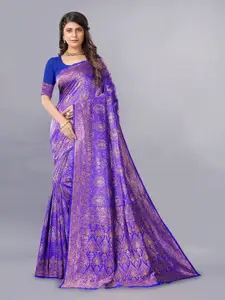 Hinayat Fashion Ethnic Motifs Woven Designed Zari Detailed Banarasi Saree