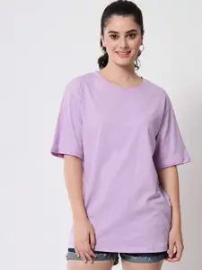 Funday Fashion Drop-Shoulder Oversized Cotton T-shirt