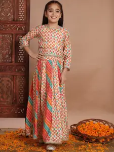 Readiprint Girls Printed Cotton Ready to Wear Lehenga & Blouse