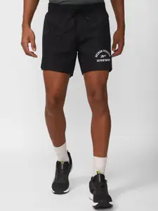 Reebok Men Train Woven Graphic Nghblk Logo Printed Sports Shorts