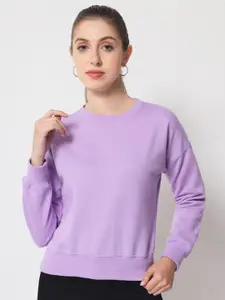 Funday Fashion Round Neck Long Sleeves Fleece Sweatshirt